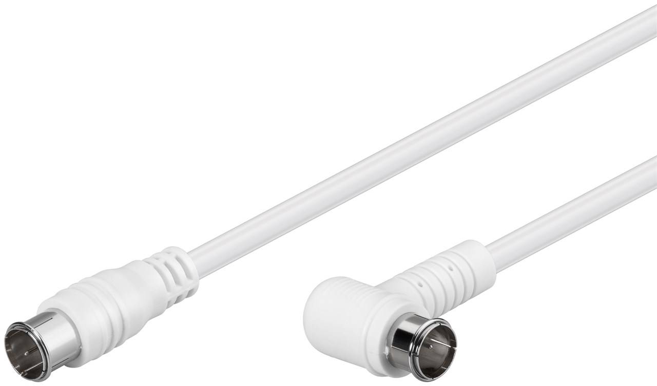 Goobay Gewinkeltes SAT Antennenkabel (80 dB), 2x geschirmt F-Stecker (Quick) > F-Stecker (Quick) 90° (vollständig geschi-2