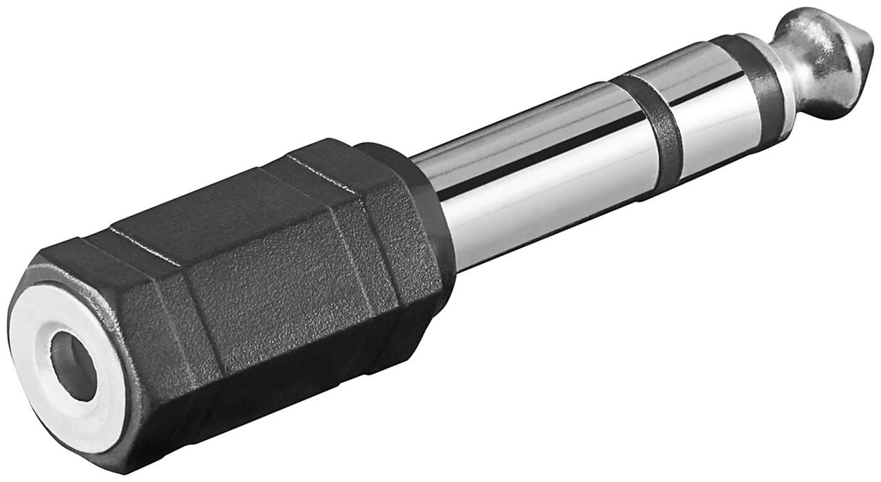 Goobay Kopfhörer Adapter, AUX Klinke 6,35 mm zu 3,5 mm 1x 6,35-mm-Klinkenstecker (3-polig, stereo) > 1x 3,5-mm-Klinkenku-0