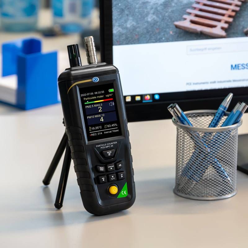 PCE Instruments Partikelzähler PCE-MPC 25 |orientierende Messung |Datenlogger |max.(=) 1000 µg/m³ |Massenkonzentration-6