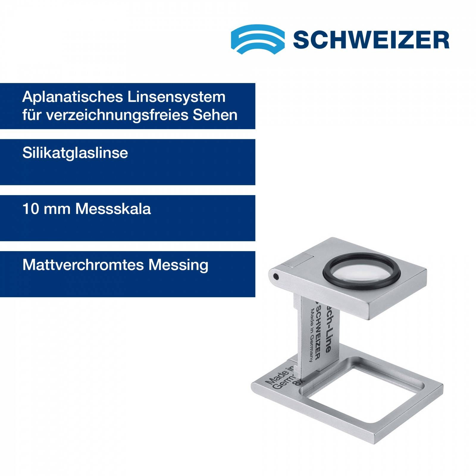 SCHWEIZER Fadenzähler Tech-Line APLANAT 8 x / Ø 16,2 mm, aplanatisch-0