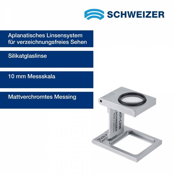 SCHWEIZER  Fadenzähler Tech-Line APLANAT   8 x / Ø 16,2 mm, aplanatisch