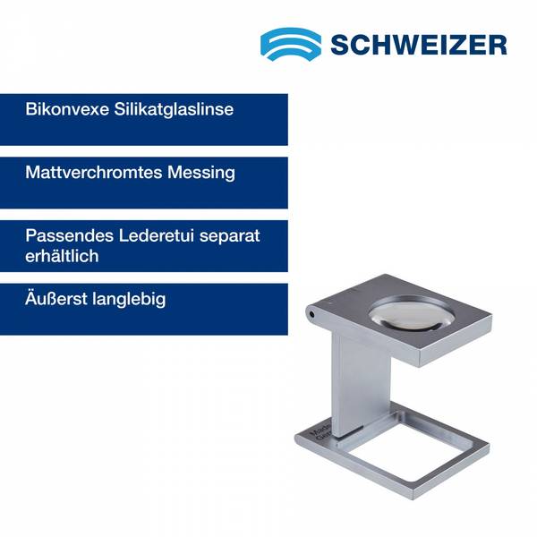 SCHWEIZER  Fadenzähler Bikonvex  5 x / Ø 31,5 mm, bikonvex 