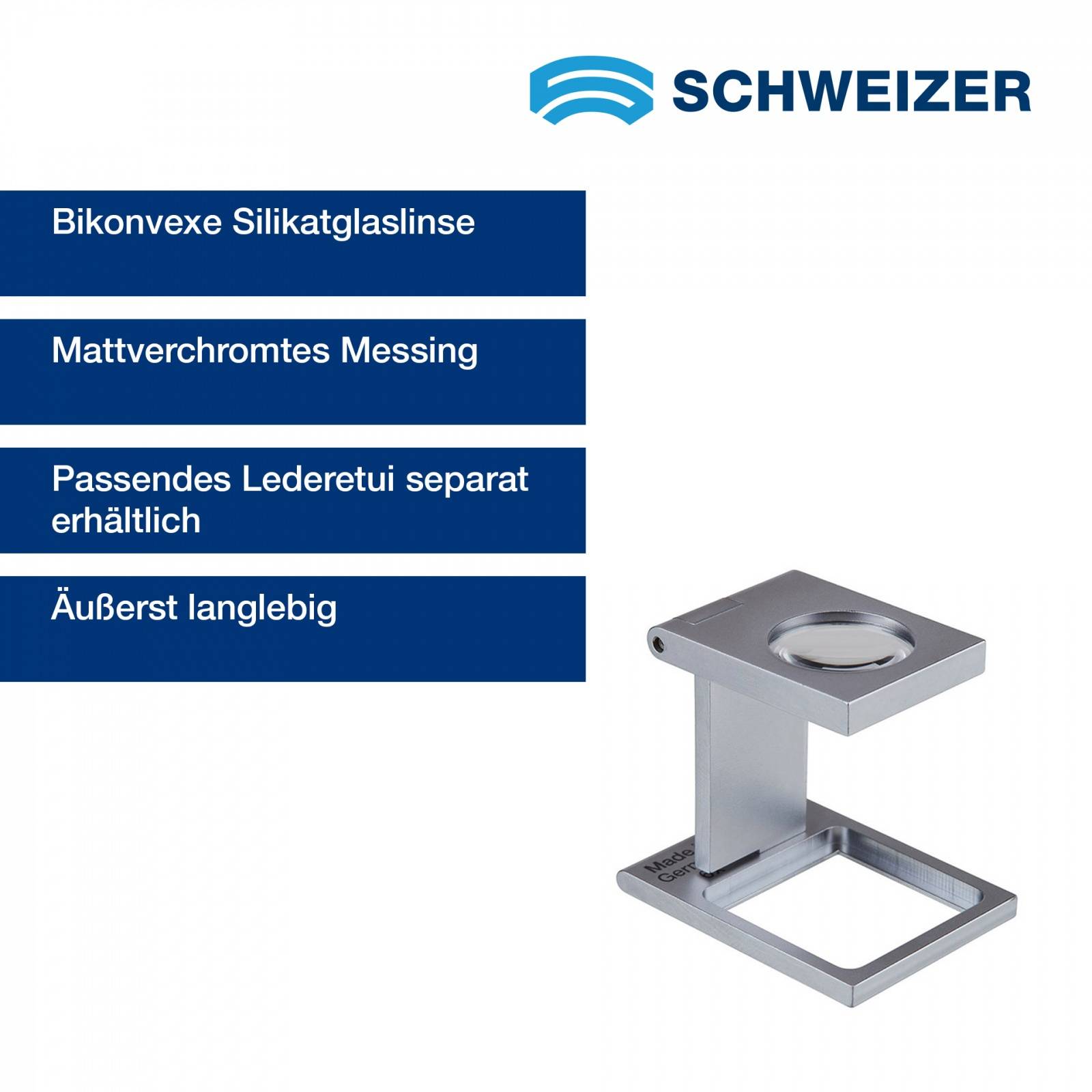 SCHWEIZER Fadenzähler Bikonvex 6 x / Ø 22,5 mm, bikonvex-0