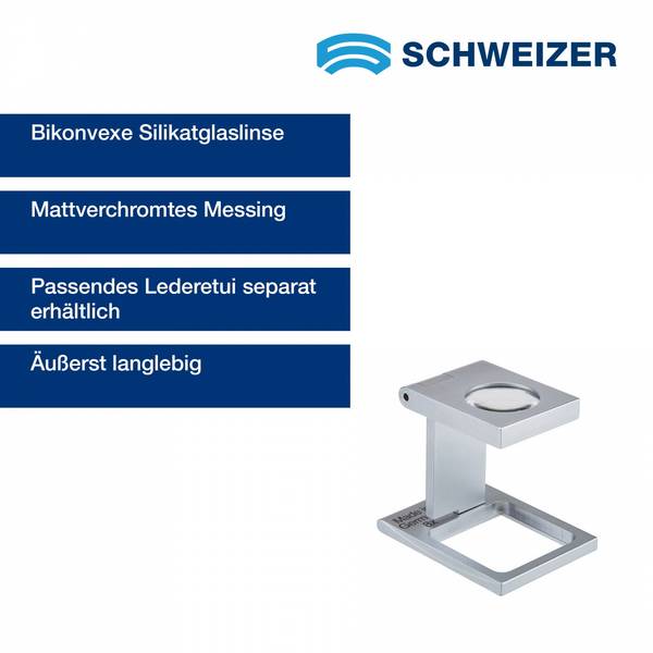 SCHWEIZER  Fadenzähler Bikonvex  8 x / Ø 17,5 mm, bikonvex 