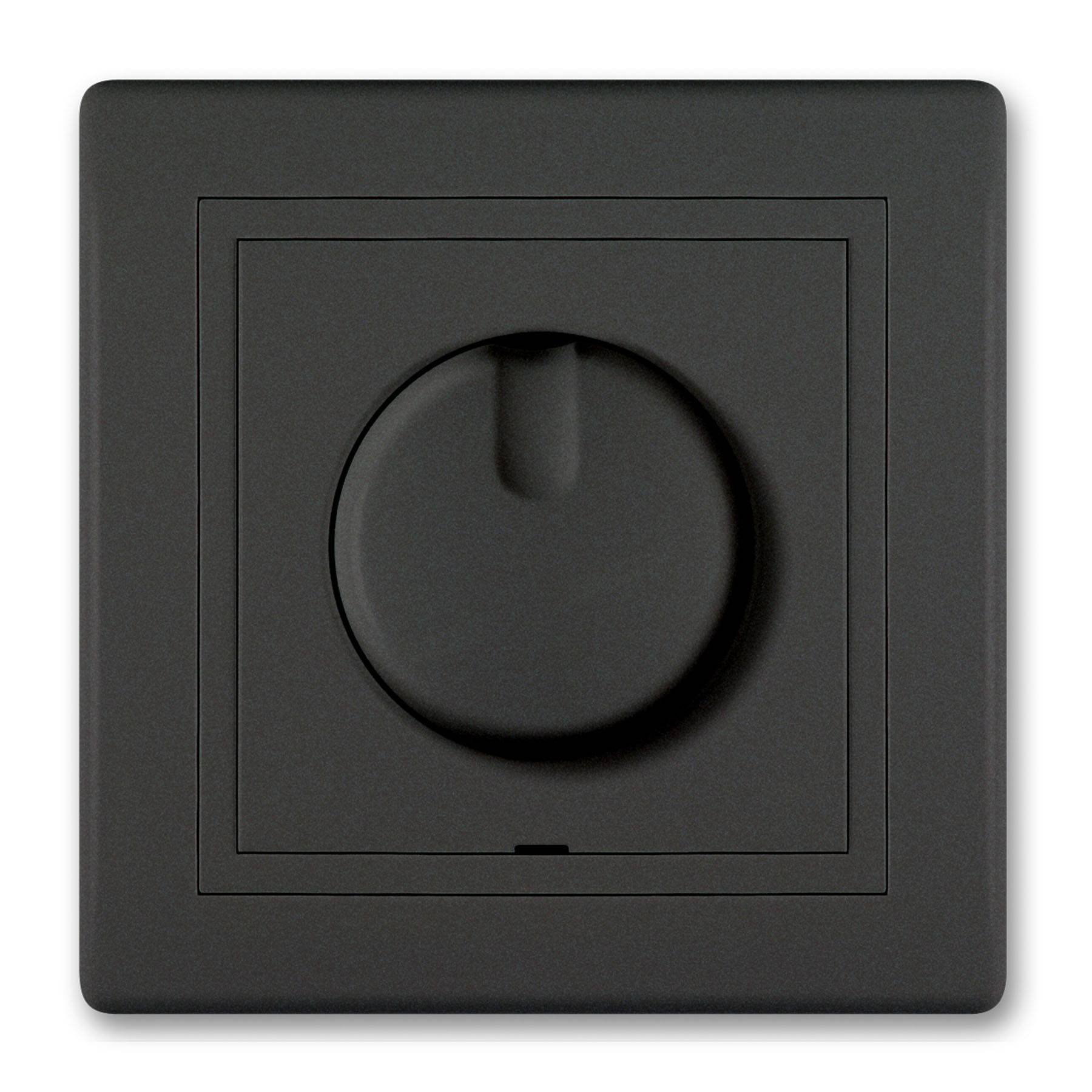 Unterputz-Dimmer mit Ein/Aus Schalter Schwarz Soft Touch-0