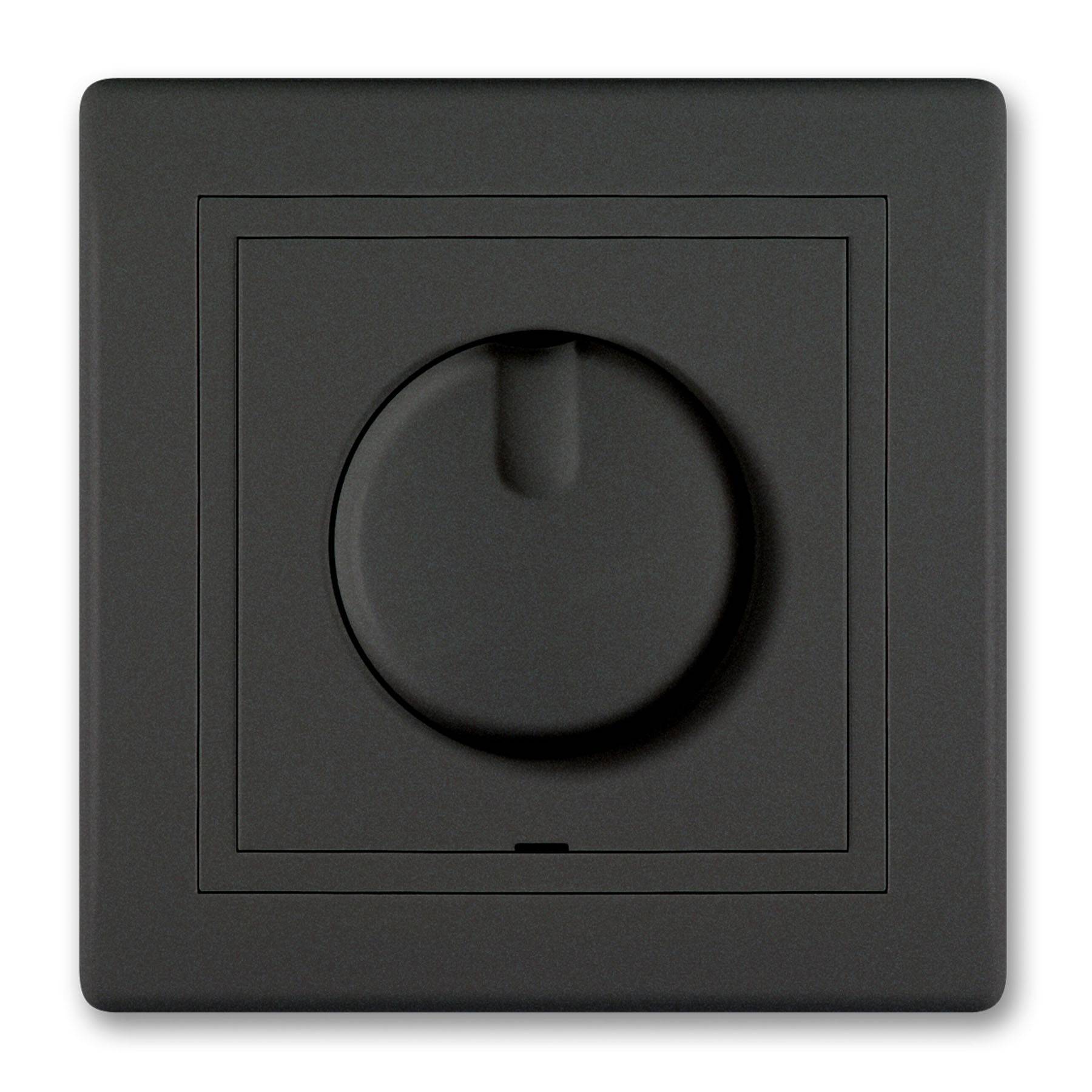 Unterputz-Universal LED Dimmer für Installationsdose Schwarz Soft Touch-0