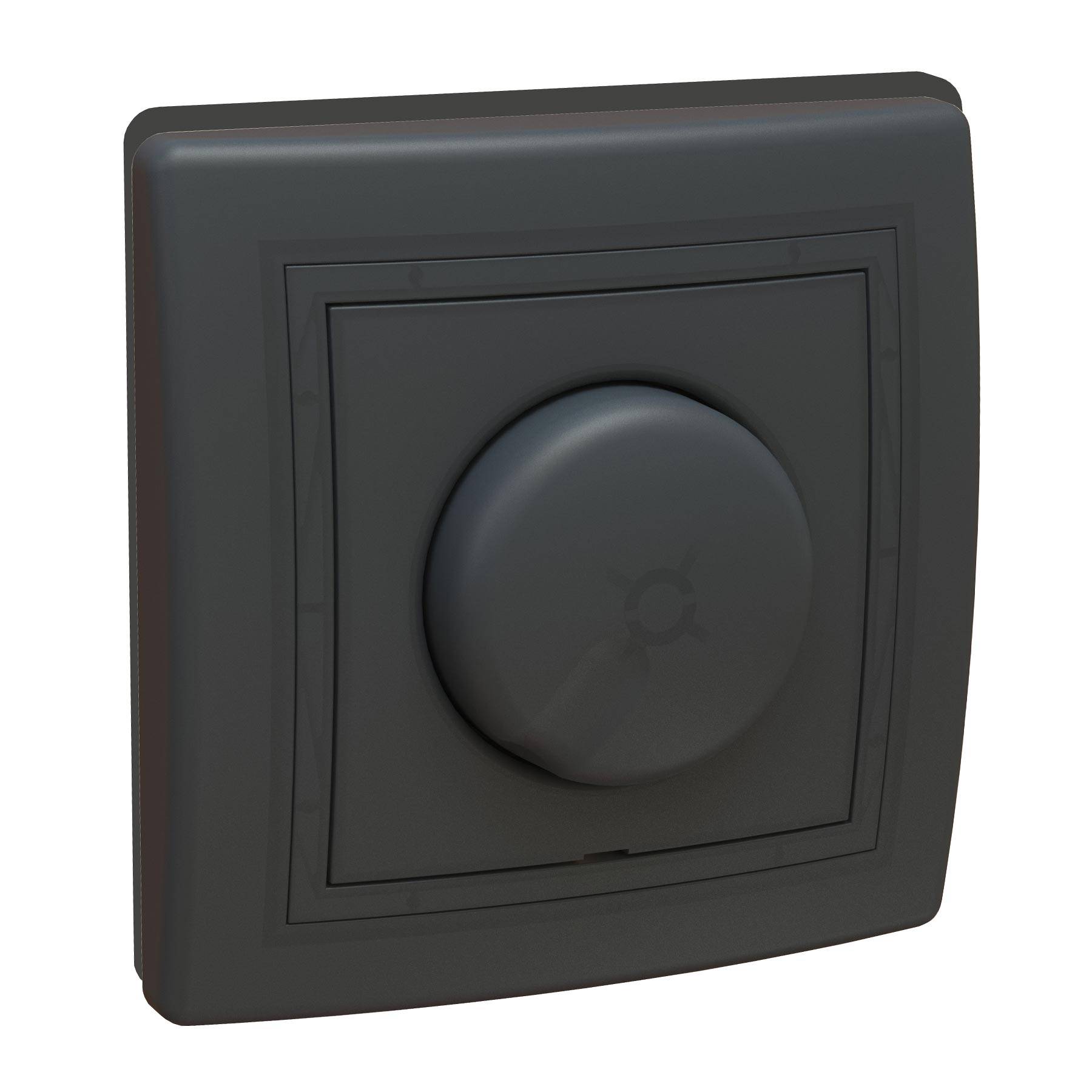 Unterputz-Universal LED Dimmer für Installationsdose Schwarz Soft Touch-1