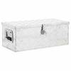 vidaXL Aufbewahrungsbox Silbern 70x31x27 cm Aluminium