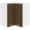 vidaXL Eck-Hängeschrank Lyon Braun Eichen-Optik 57x57x60 cm Holzwerkstoff