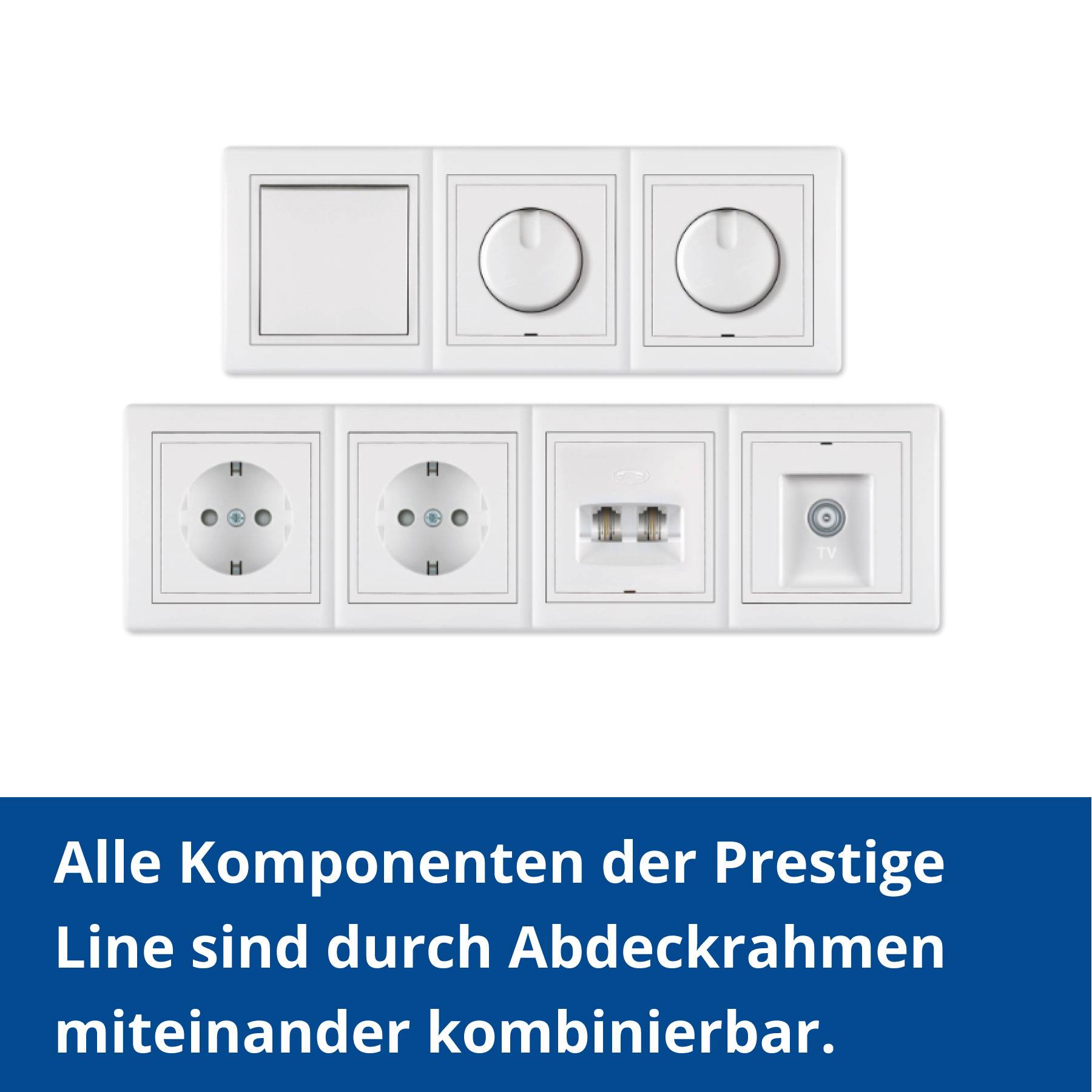 Unterputz-Steckdose Schutzkontakt | VDE-zertifiziert | für Installationsdose ø 60mm | 16AX/250V~ | inkl.Rahmen | Weiß-1