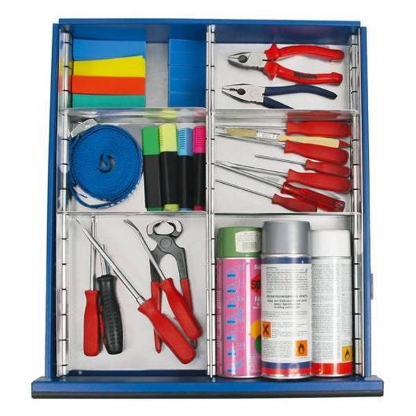 Stumpf Zubehör Einteilungs-Set, 6-teilig, für  Schubladen 100mm, für T100/35, STS, ESTA, MovaFlex
