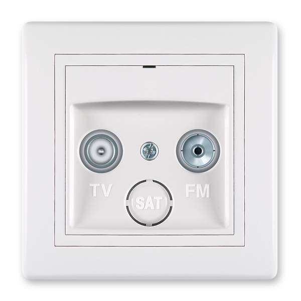 PRESTIGE-Line Unterputz-TV/RF Antennendose Abschlußdose mit zwei Ausgängen