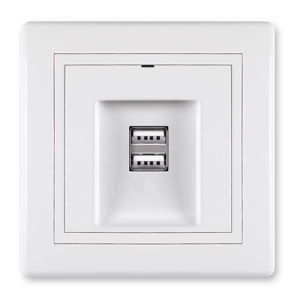 PRESTIGE-Line Unterputz-2-fach USB-Ladesteckdose