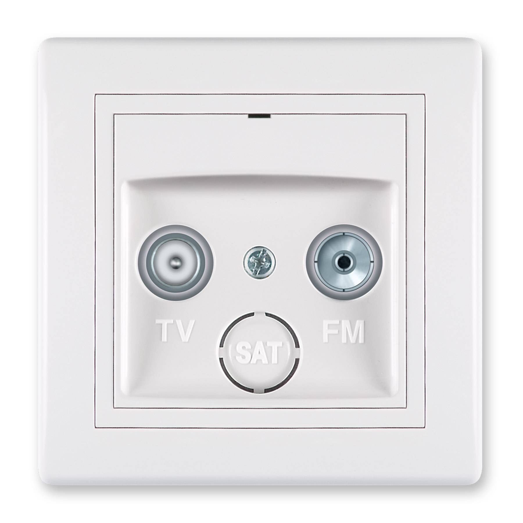 PRESTIGE-Line Unterputz-TV/RF Antennendose Durchgangsdose mit zwei Ausgängen-0
