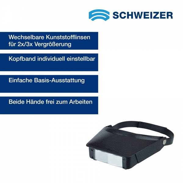 SCHWEIZER Kopfbandlupe 2 x / 3 x