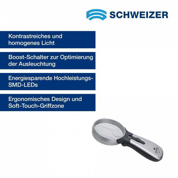 SCHWEIZER  Tech-Line CLASSIC, 4500K 2 x / 4 x ; Ø 70 / Ø 22,8 mm, bifokal, bikonvex 