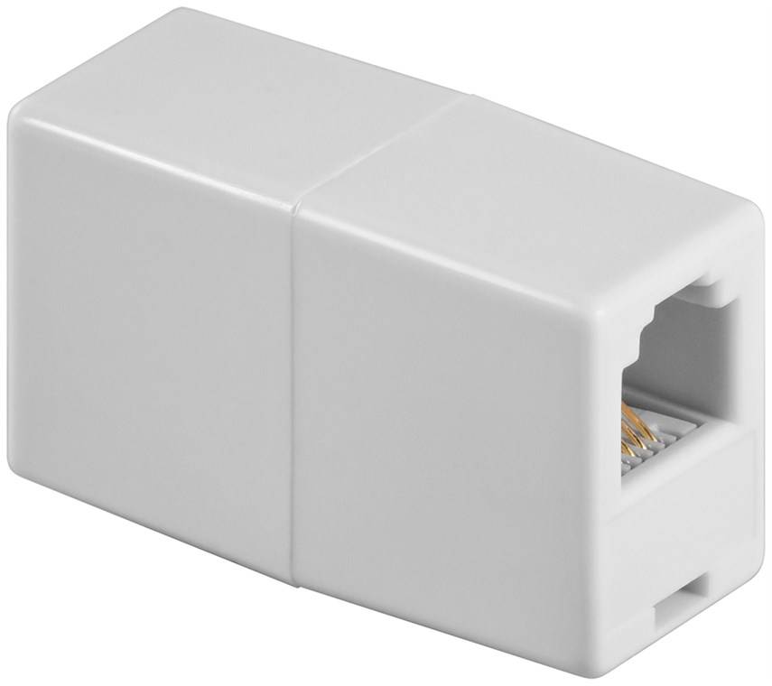 Goobay Telefon-Adapter RJ11/RJ14-Buchse (6P4C) > RJ11/RJ14-Buchse (6P4C) Weiß-0