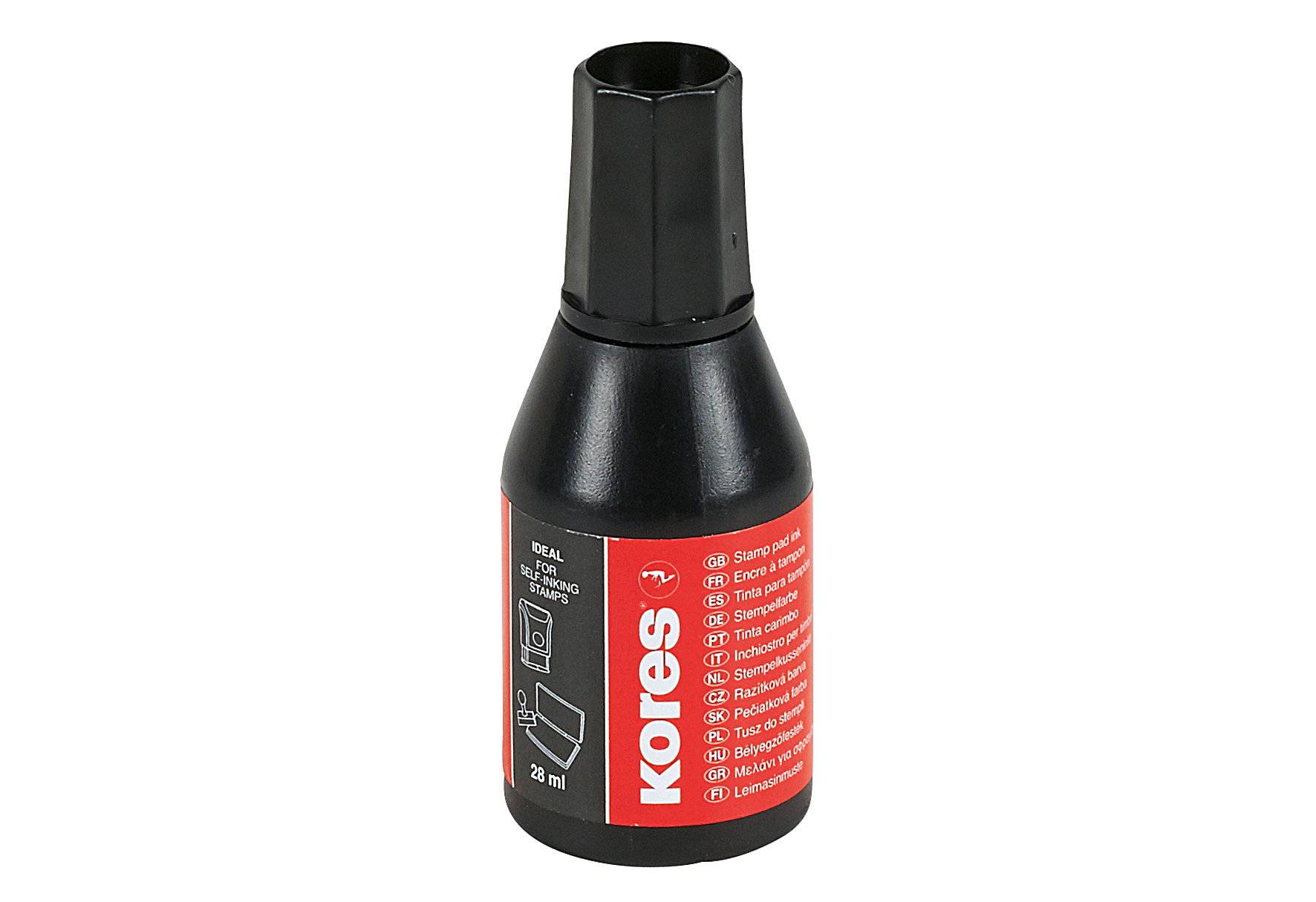 Kores Stempelfarbe, Inhalt: 27 ml, schwarz (5671004)-1