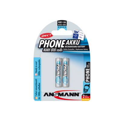 Ansmann Phone DECT NiMH-Akku, Micro (AAA), 800 mAh, 2er Pack (5035332)-1