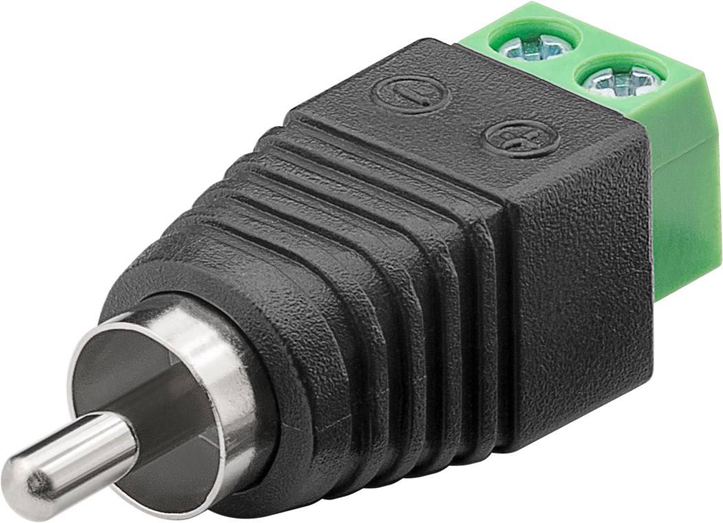 Goobay Terminal Block 2-pin > Cinch-Stecker mit Schraubbefestigung-0