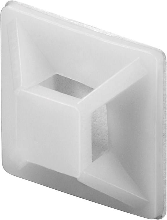 Goobay Kabelbinderhalter, selbstklebend, natur zur Befestigung eines Kabelbinders bis 3,6 mm-0