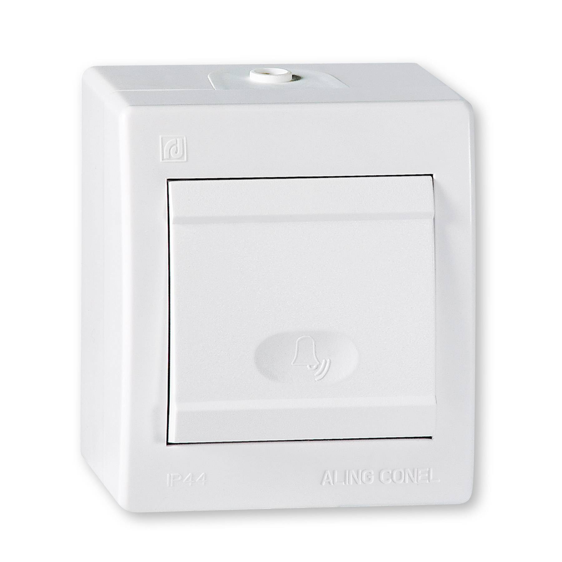 ALING-CONEL Aufputz Klingeltaster 10AX/250V~ / IP 44 - Weiß-0