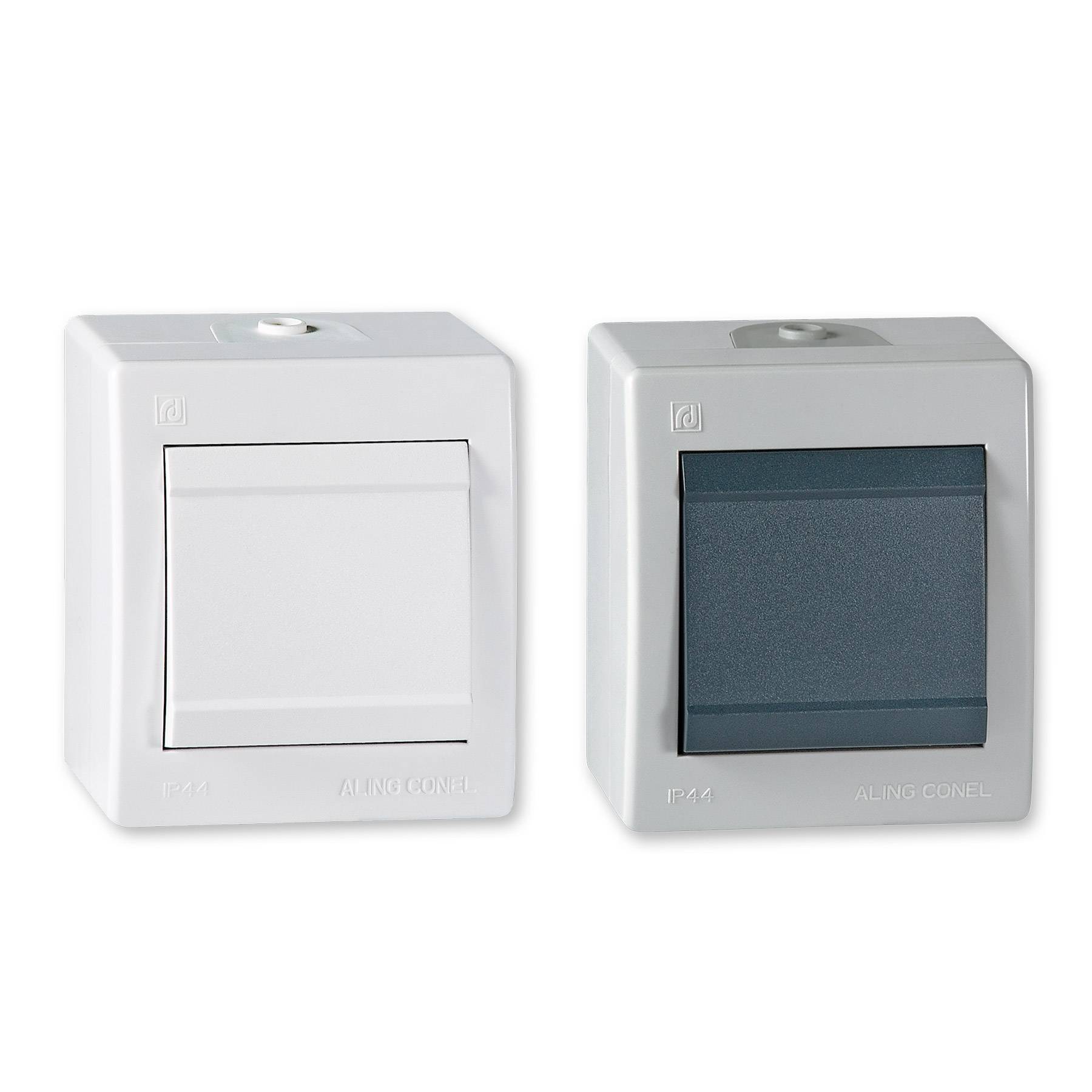 ALING-CONEL Aufputz Kreuzschalter (Wippschalter) 10AX/250V~ / IP 44 - Weiß-3