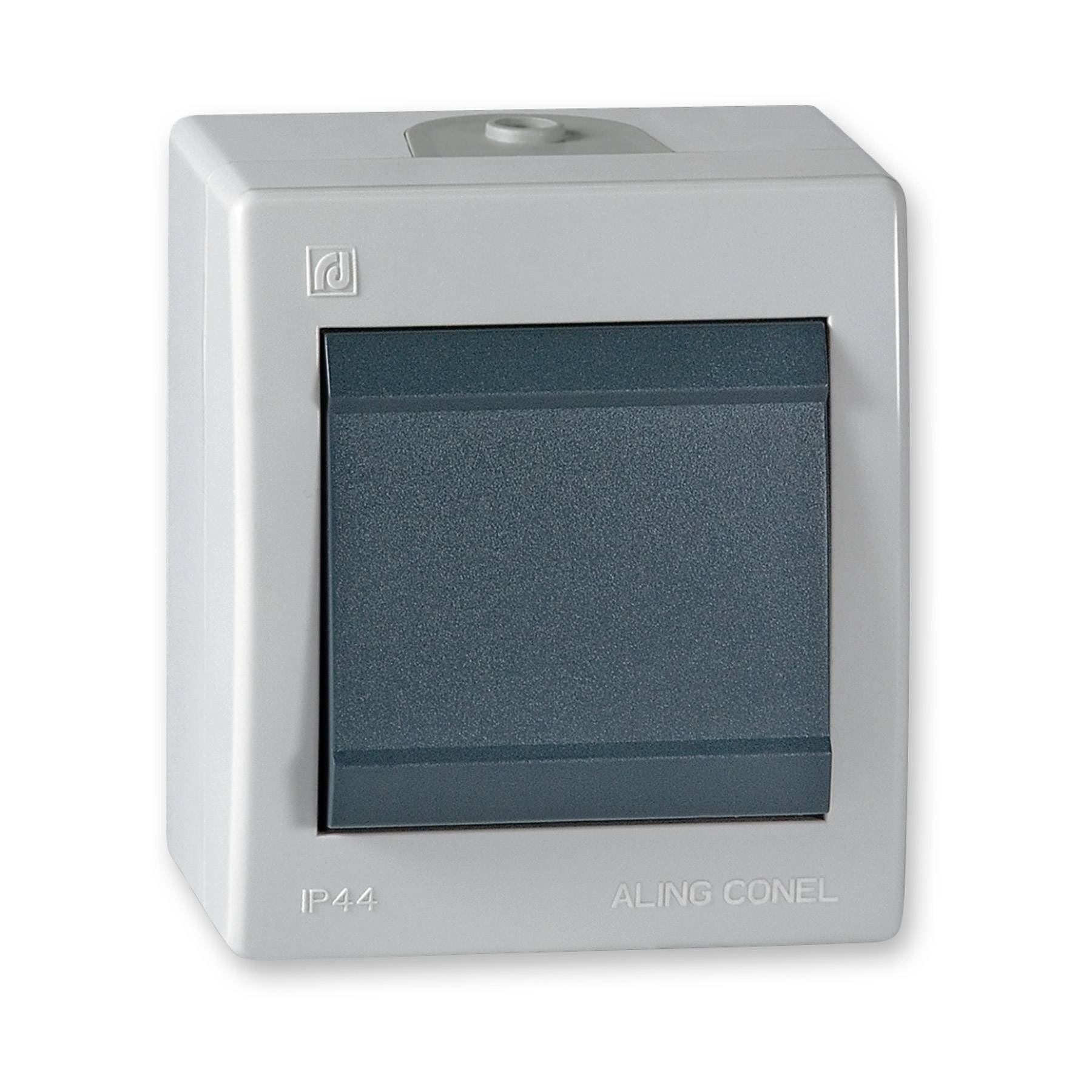 ALING-CONEL Aufputz Wechselschalter mit Wippe 10AX/250V~ / IP 44 - Grau-0