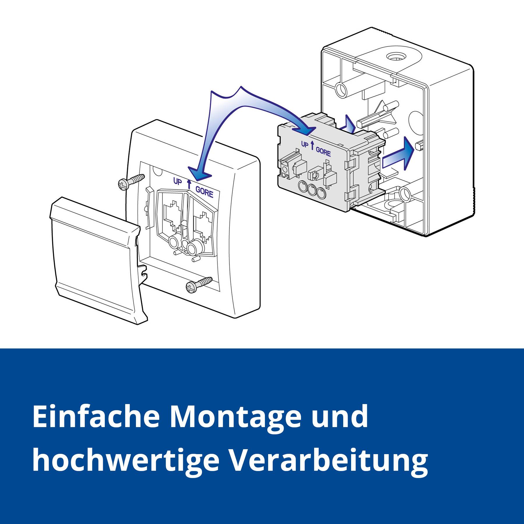 ALING-CONEL Aufputz Kreuzschalter (Wippschalter) 10AX/250V~ / IP 44 - Grau-2
