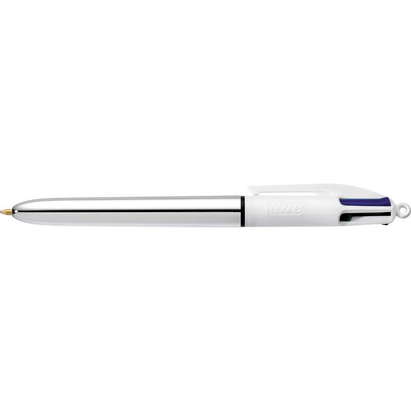 BIC 4 Colours Shine - Vierfarb-Kugelschreiber - Schwarz, Blau, Rot, Grün - 1 mm - Mittel - verstellbar (Packung mit 12)-1