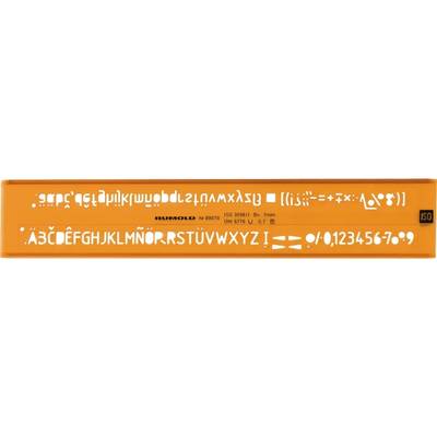 Schriftschablone 3,5mm orange/transparent
