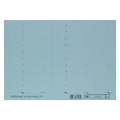 Beschriftungsschild für 4-zeilige Sichtreiter 58x18mm blau VE=10x50 Stück