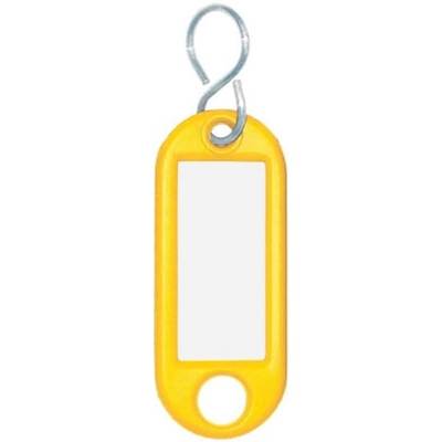 Schlüsselanhänger mit S-Haken VE=10 Stück gelb