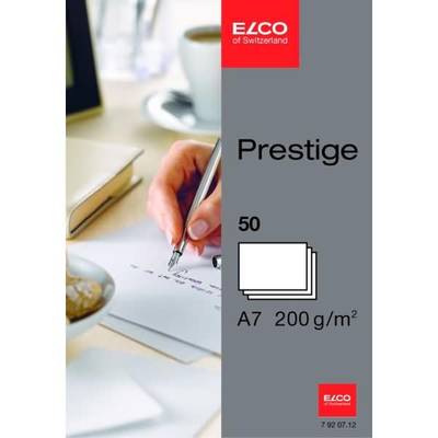 Schreibkarten Prestige A7 hochweiß blanko 200g/qm VE=50 Stück