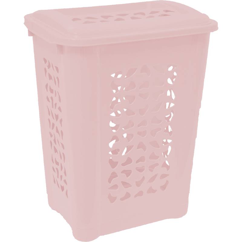 Wäschebox"per" mit Deckel 60 Liter nordic-pink Kompakter Wäschesammler 60 Liter-0