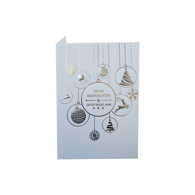 RÖMERTURM Weihnachtskarte "Weiße Kugeln" (5270280)