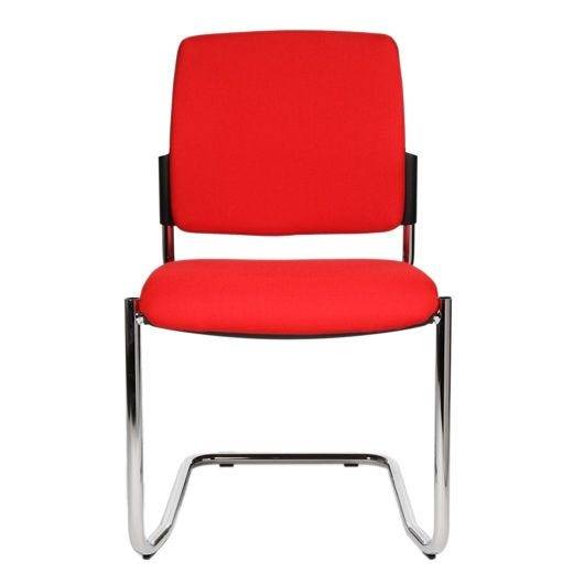 Topstar Freischwinger B2B 20, gepolstert, ohne Armlehnen, Bezug rot-0