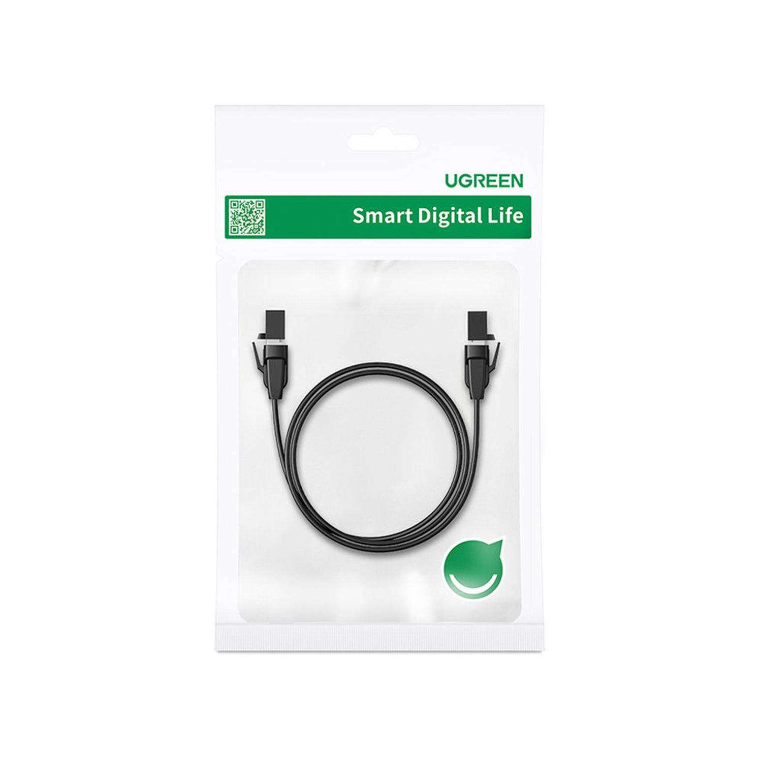 Ugreen 1m LAN Ethernet Cat.8 U / FTP Kabel flach Netzwerkkabel LAN Kabel Schwarz (NW134)-4