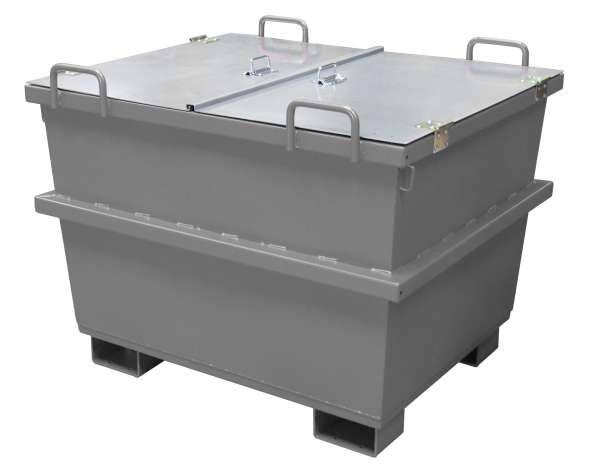 Universalbehälter 0,75 m³ L1040xB1200xH960mm lack.mausgrau-1