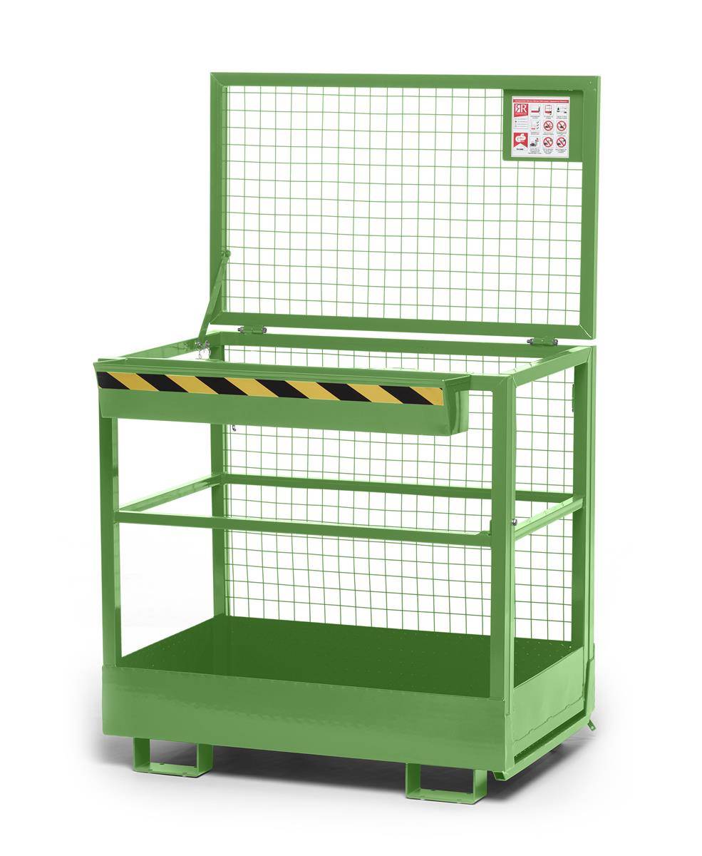 R+R Industrietechnik Arbeitskorb Typ RAK 1200x800x1910mm RAL6011 Resedagrün-1