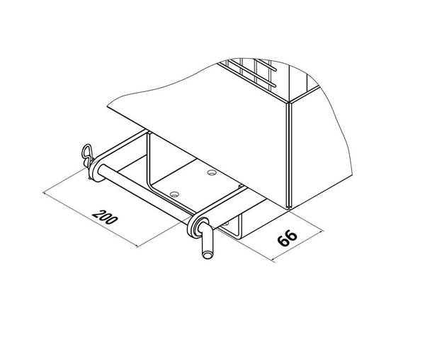 Arbeitskorb Typ RAK-Slim Aufnahme schmale Seite ohne Rollen anthrazitgrau RAL 7016. RR Industrietechnik GmbH