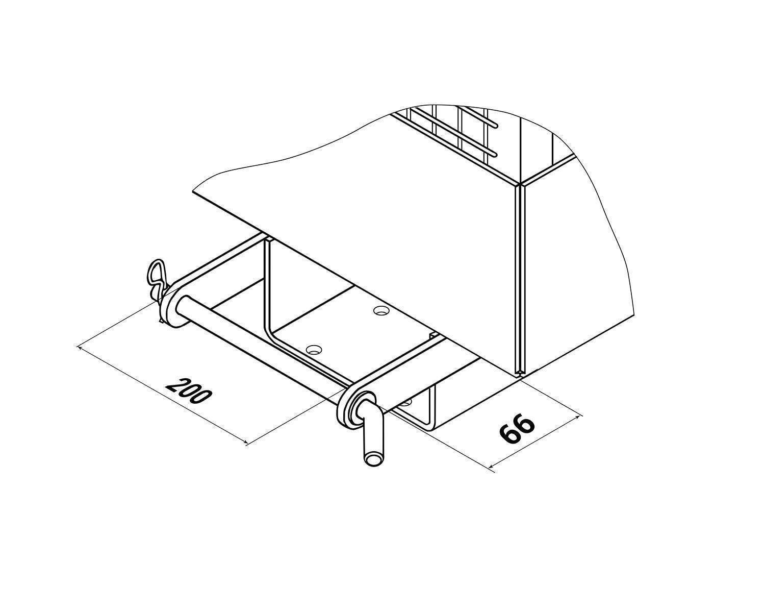 Arbeitskorb Typ RAK-Slim Aufnahme schmale Seite ohne Rollen anthrazitgrau RAL 7016. RR Industrietechnik GmbH-0