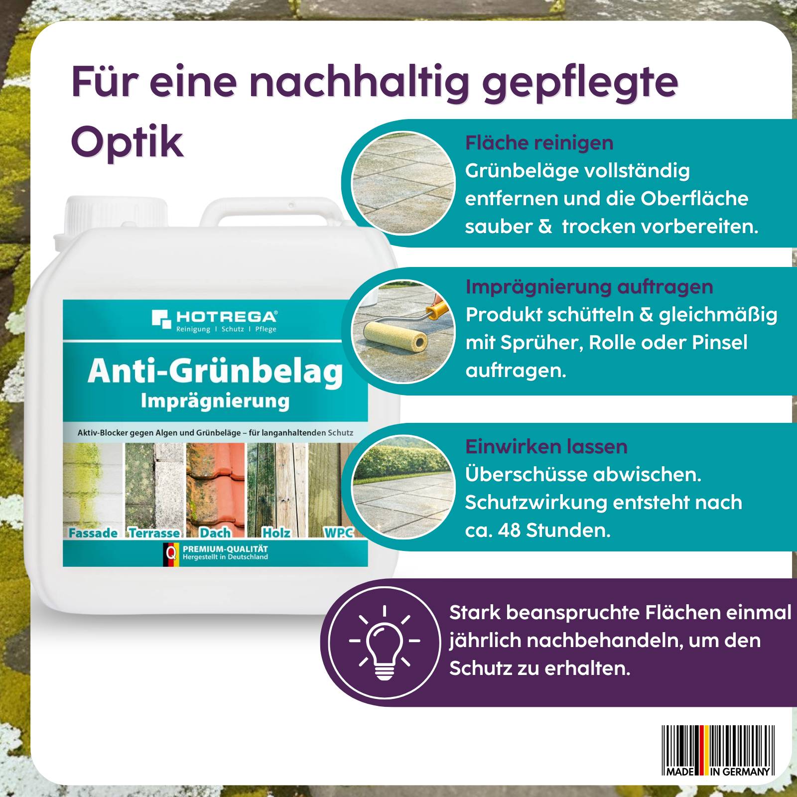 HOTREGA Anti Grünbelag Imprägnierung 2 L-2
