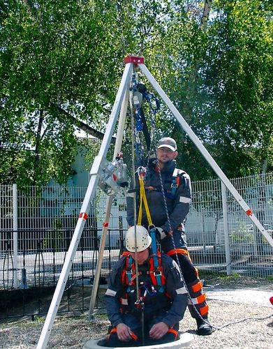 Aluminium-Dreibock mit 3 Anschlagpunkten, 500 kg Tragkraft-1