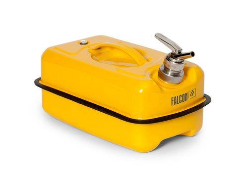 FALCON Sicherheitsbehälter aus Stahl, lackiert, mit Feindosierhahn, 10 Liter-0