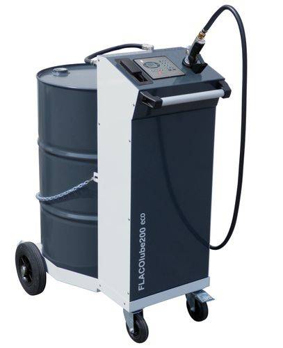 Mobiles Befüllsystem für Maschinenöle, FLACO lube 200 eco, 200-l-Gebinde-0