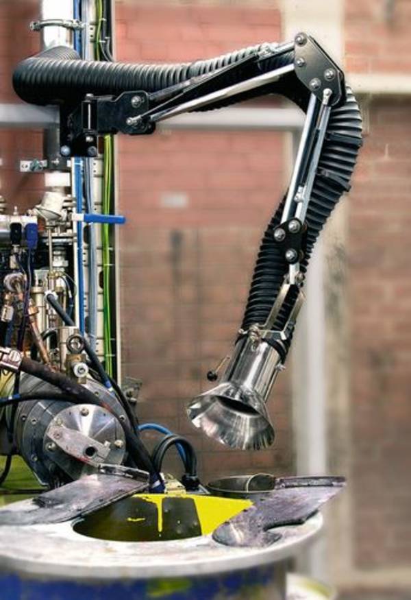 ATEX Absaugarm mit galvanisiertem Gestell, 1,5 m lang