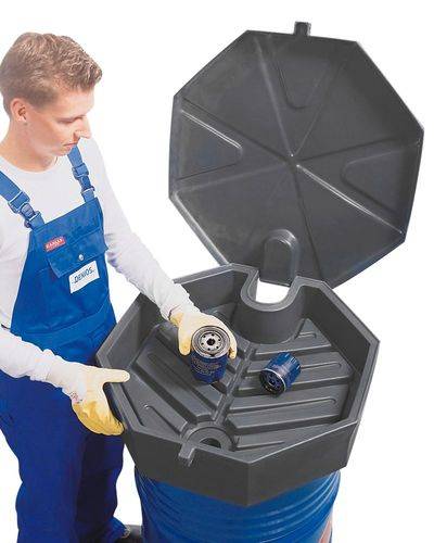 FALCON Fasstrichter aus Polyethylen (PE), 22 Liter, mit Deckel-0