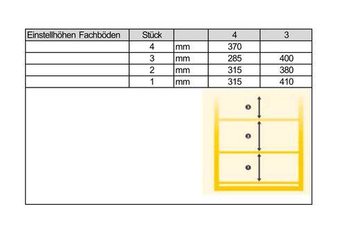 asecos Feuerbeständiger Gefahrstoffschrank G 1201 mit 3 Einlegeböden und Flügeltüren, gelb-3
