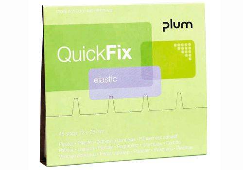 QuickFix Elastic Pflaster, Nachfüllung, 6 x 45 Stück elastische Pflasterstrips-0